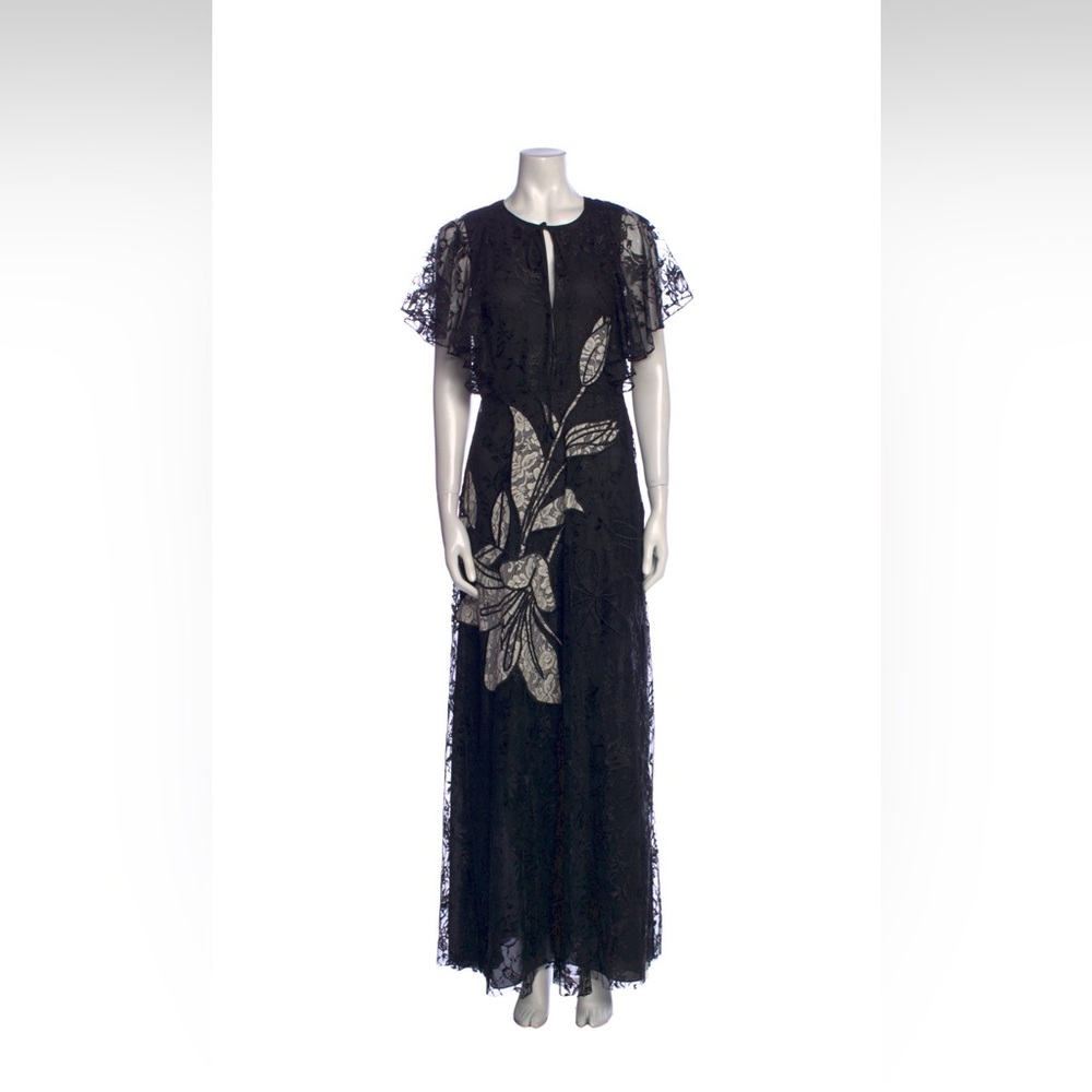 Sachin and Babi black and white lace gown NWT